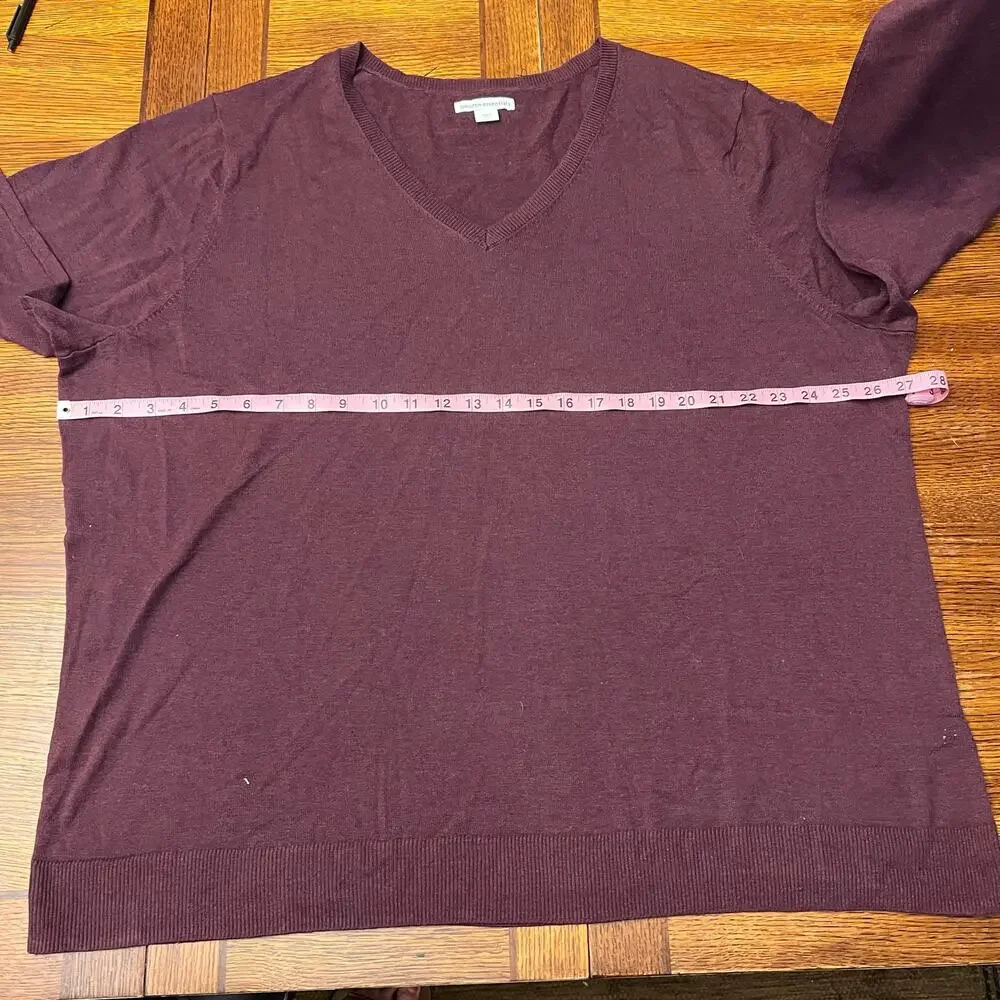 Amazon Essentials Plus Size 4X V-Neck Sweater Burgundy